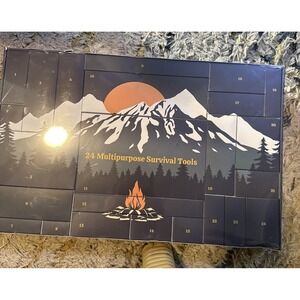 24-in-1 Survival Kit Advent Calendar Camping Emergency Gear Knife Compass Tools